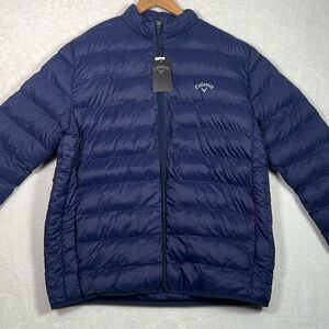 Callaway Golf Jacket performance Puffer Full Zip Caviar Blue NWT Men‎ Large